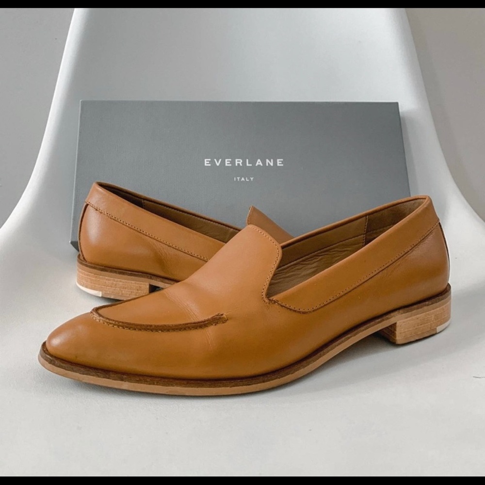 EVERLANE Modern Leather Loafers Camel sz 9.5